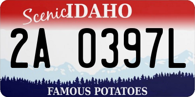 ID license plate 2A0397L