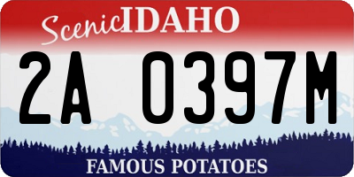 ID license plate 2A0397M