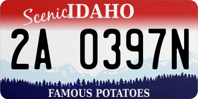 ID license plate 2A0397N