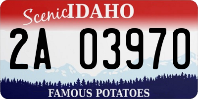 ID license plate 2A0397O