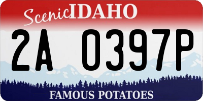 ID license plate 2A0397P