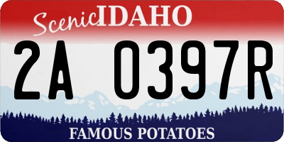 ID license plate 2A0397R