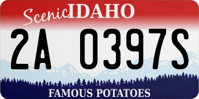 ID license plate 2A0397S