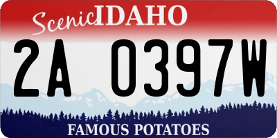 ID license plate 2A0397W