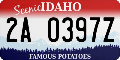 ID license plate 2A0397Z
