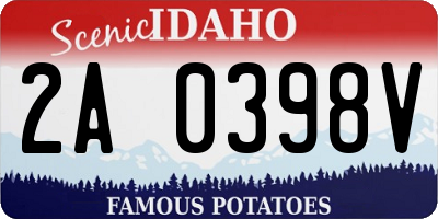 ID license plate 2A0398V
