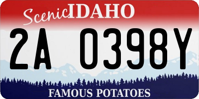 ID license plate 2A0398Y