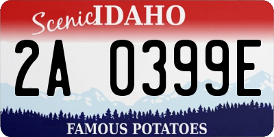 ID license plate 2A0399E
