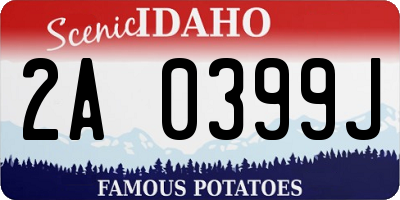 ID license plate 2A0399J