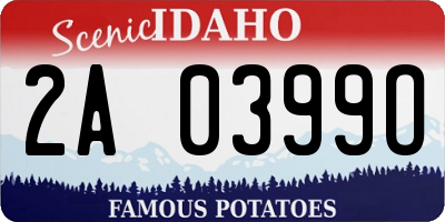 ID license plate 2A0399O