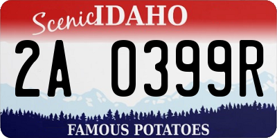 ID license plate 2A0399R