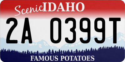 ID license plate 2A0399T