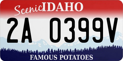 ID license plate 2A0399V