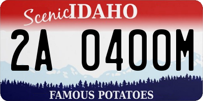ID license plate 2A0400M