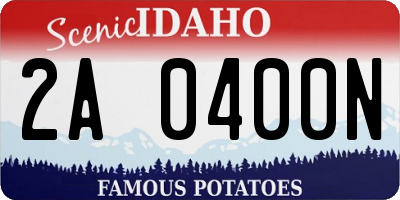 ID license plate 2A0400N