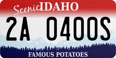 ID license plate 2A0400S