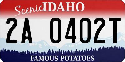 ID license plate 2A0402T