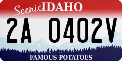 ID license plate 2A0402V