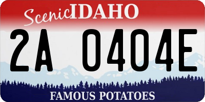 ID license plate 2A0404E