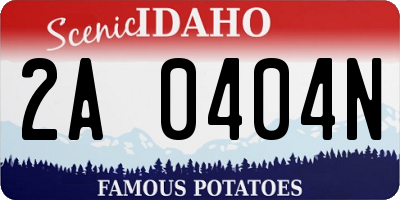 ID license plate 2A0404N