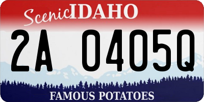 ID license plate 2A0405Q