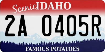 ID license plate 2A0405R