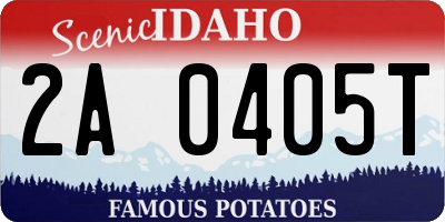 ID license plate 2A0405T
