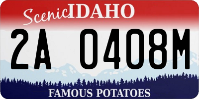 ID license plate 2A0408M