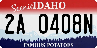 ID license plate 2A0408N