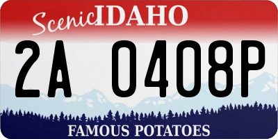 ID license plate 2A0408P