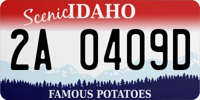 ID license plate 2A0409D