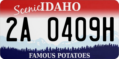 ID license plate 2A0409H
