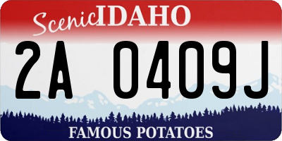 ID license plate 2A0409J