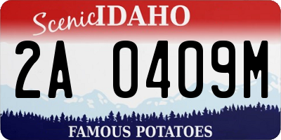 ID license plate 2A0409M