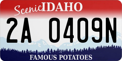 ID license plate 2A0409N