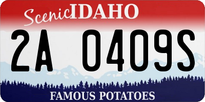 ID license plate 2A0409S