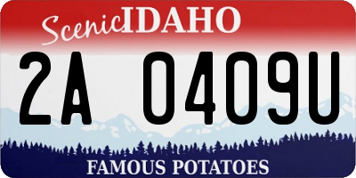 ID license plate 2A0409U