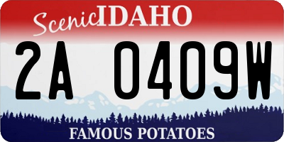 ID license plate 2A0409W