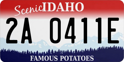 ID license plate 2A0411E
