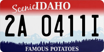 ID license plate 2A0411I