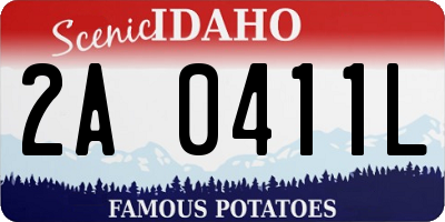 ID license plate 2A0411L