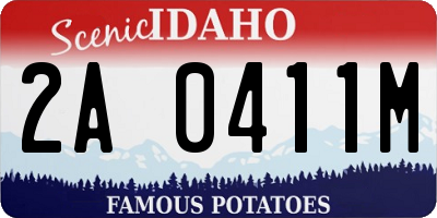 ID license plate 2A0411M
