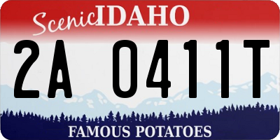 ID license plate 2A0411T