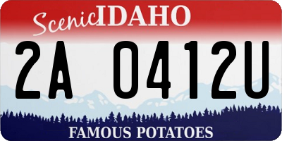 ID license plate 2A0412U