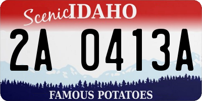 ID license plate 2A0413A