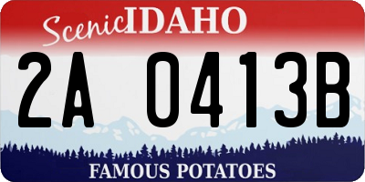 ID license plate 2A0413B