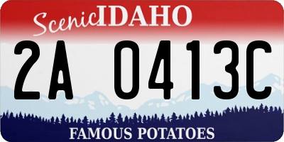 ID license plate 2A0413C