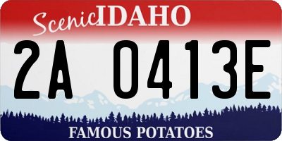 ID license plate 2A0413E