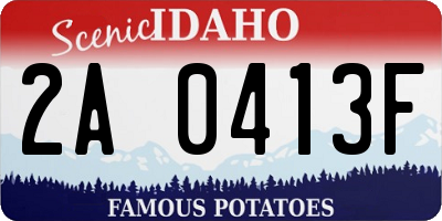 ID license plate 2A0413F