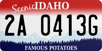 ID license plate 2A0413G
